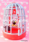 Japanese Miniatures: Pets Kept in School : Bird Cage Red and Silver (USED CONDITION / NO INFO CARD)