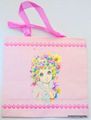 Vintage 1970s : Sun-Star Pink Paper Carry Bag : Yukiko Tani Illustration 