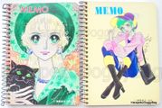 Vintage 1975 : Mini Memo Notebook Set : Illustration by Sachiko Kana 