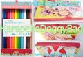 Vintage Eiko Hanamura Tombow Color Pencil Set - Retro Shojo Girl & Flowers (1960s)