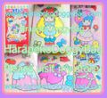 Vintage Japanese Merry Tenpuru Mini Kisekae Dress-Up Paper Doll Notepad Book (1980s) Illustrations by S. Ara