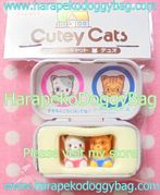 Tomy Miniature Toys : Cutey Cats : Miniature Pencil Case With Cat Figures - Set A (1998)