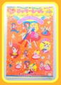 Vintage Japanese Retro Fanny & Silvia Lucky Sticker Sheet / Orange (1970s) Illustrations by Karin Miyamoto