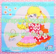 Vintage Japanese Retro Shojo Girl Handkerchief (1960s) Illustration by Michiko Hosono