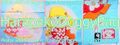 Vintage Japanese Retro Shojo Girl Handkerchief (1960s) Illustration by Michiko Hosono