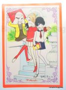 Vintage 1960s : Shitajiki / Writing Board : Girls/School (ORANGE) : Illustration by Masako Watanabe