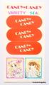 Vintage late 1970s : Nakayoshi Comics Furoku - Candy Candy Variety Sticker Sheet 