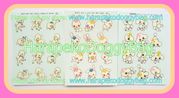 Vintage Macoto Takahashi Midori Sticker Sheet Set - Kawaii Retro Animals (1960s)