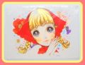 Retro Shojo Girl Stationery : Shitajiki Picture Board -Girl With Scarf (1998) : Illustration by Macoto Takahashi
