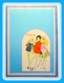 Vintage Masako Watanabe Shitajiki Illustration Board - Retro Shojo Girls & Birds (1960s)