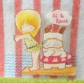 Vintage Nakayoshi Comics Furoku : Hello! Spank Summer Cool Seal Sticker Sheet (July 1979) : Illustrations by Shizue Takanashi 