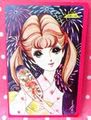 Vintage Nakayoshi Comics Furoku : Retro Shojo Girl in Summer Yukata (1960s) : Illustration by Miyako Maki