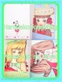 Retro Rune Naito Postcard Book - Kawaii Shojo Fashionable Girl Illustrations (2000s) 
