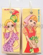 Vintage 1970s : Sun-Star : Mini Paper Memo Pads : Illustration by Yukiko Tani