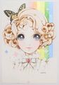 Retro Shojo Girl Postcard - Beautiful Colors (2014) : Illustration by Macoto Takahashi