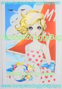 Retro Shojo Girl Postcard - Blue Sea (2010) : Illustration by Macoto Takahashi