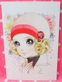 Retro Shojo Girl Postcard - Early Spring (2014) : Illustration by Macoto Takahashi