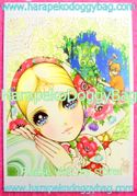 Retro Shojo Girl Postcard - Flower Scarf (2010) : Illustration by Macoto Takahashi