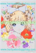 Retro Shojo Girl Postcard - Girl & Flowers (1998) : Illustration by Macoto Takahashi