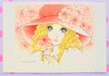Retro Shojo Girl Postcard - Gentle Roses (1997) : Illustration by Macoto Takahashi