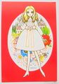 Retro Shojo Girl Postcard - Party Doll / White Dress (1998) : Illustration by Macoto Takahashi