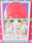 Retro Shojo Girl Postcard - Peace & Love (2014) : Illustration by Macoto Takahashi