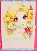Retro Shojo Girl Postcard - Place of Happiness (2010) : Illustration by Macoto Takahashi