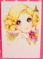 Retro Shojo Girl Postcard - Place of Happiness (2010) : Illustration by Macoto Takahashi