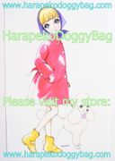 Retro Shojo Girl Postcard - Poodle (2010) : Illustration by Macoto Takahashi