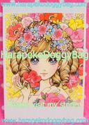 Retro Shojo Girl Postcard - Rose (2010) : Illustration by Macoto Takahashi