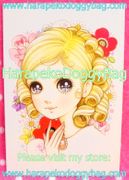 Retro Shojo Girl Postcard - Shiawase (2010) : Illustration by Macoto Takahashi