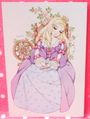 Retro Shojo Girl Postcard - Sleeping Princess (2014) : Illustration by Macoto Takahashi