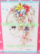 Retro Shojo Girl Postcard - Tranquility (2014) : Illustration by Macoto Takahashi