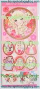 Retro Shojo Girl Sticker Sheet - Girl With Flowers Stickers (2014) : Illustration by Macoto Takahashi