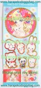 Retro Shojo Girl Sticker Sheet - Girl With Kitten Stickers (2014) : Illustration by Macoto Takahashi