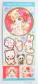 Retro Shojo Girl Sticker Sheet - Girl With Kitten Stickers (2014) : Illustration by Macoto Takahashi