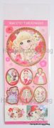 Retro 2014 : Sticker Sheet - Girl With Flowers : Illustrations by Macoto Takahashi 