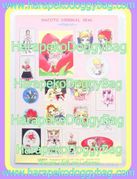 Retro Macoto Original Seal Sticker Sheet - Mignon (2002) : Illustrations by Macoto Takahashi
