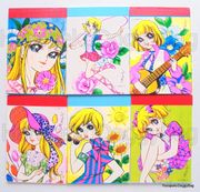 Vintage 1970s: Retro Shojo Girl : Mini Memo Pads - Set of 6 : Illustrations by Shigemi Nada