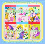 Vintage Retro Shojo Girl Mini Paper Memo Notepads - Set of 6 : Illustrations by Shigemi Nada (1970s)