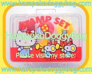 Vintage Sanrio Hello Kitty Stamp Set With Ink Pad (1976)