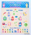 Vintage : Sanrio 1983 : Seven Silly Dwarfs : Transfer Seal/Stickers - Sticker Sheet 