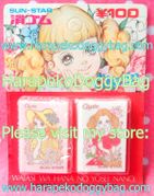 Vintage Yukiko Tani Charm Eraser Set - Retro Shojo Girl & Flowers (1970s)