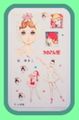 Vintage Yukiko Tani Kaasan Boshi Shojo Manga Sticker Sheet - Ballerina 2 (1960s)