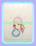 Vintage Yukiko Tani Shitajiki Picture Board - Retro Shojo Girl & Roses (1970s)