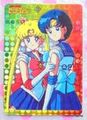 Yamakatsu Card : Sailor Moon Pose Bromide Prism Card - Q2 / Sailor Moon & Sailor Mercury (GEOMETRIC) (VERY GOOD CONDITION)
