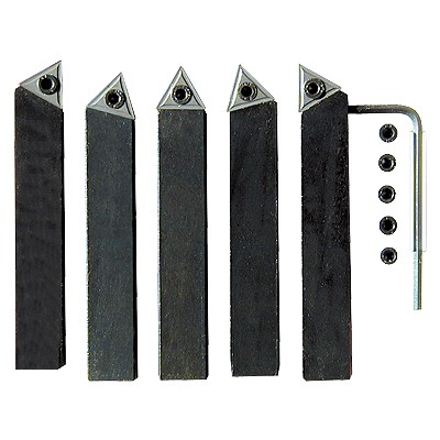 1/2 INCH 5 PIECE INDEXABLE CARBIDE TURNING TOOL SE 1/2 INCH 5 PIECE INDEXABLE CARBIDE TURNING TOOL SE