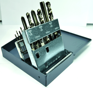 18 Pc. HSS Tap & Drill Set M2-M12Tap/2.05mm-10.2mm Drill ET504099TDS 