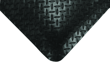 2'X3' 11/16 thick Diamond Anti Fatigue Work Mat Black with Yellow Safety Borders RV6610260