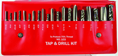 20 Pc. Tap and Drill Set #4-1/2" Taps/#44-27/64" Drill ET50103